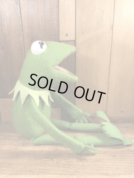 70年代頃のマペットショウのカーミットのビンテージのぬいぐるみ