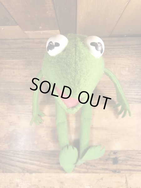 70年代頃のマペットショウのカーミットのビンテージのぬいぐるみ