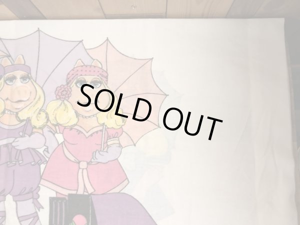 80年代頃のカーミットとミスピギーのビンテージのピローケース