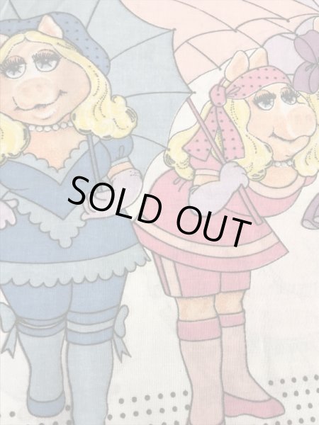 80年代頃のカーミットとミスピギーのビンテージのピローケース