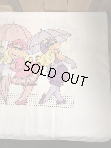 80年代頃のカーミットとミスピギーのビンテージのピローケース