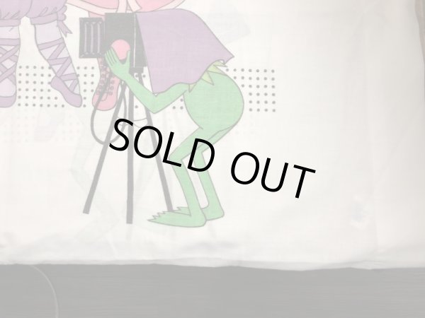 80年代頃のカーミットとミスピギーのビンテージのピローケース