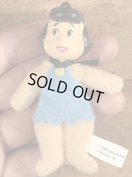 80年代頃のフリントストーンのベティのビンテージのミニぬいぐるみ