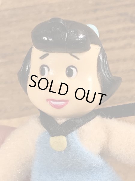 80年代頃のフリントストーンのベティのビンテージのミニぬいぐるみ