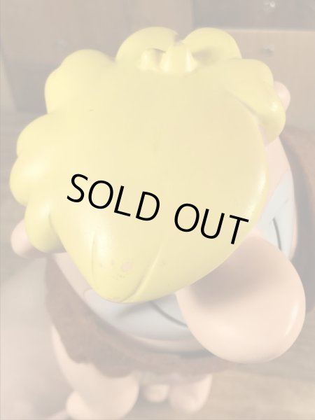 70年代頃のフリントストーンのバーニーのビンテージのコインバンクドール