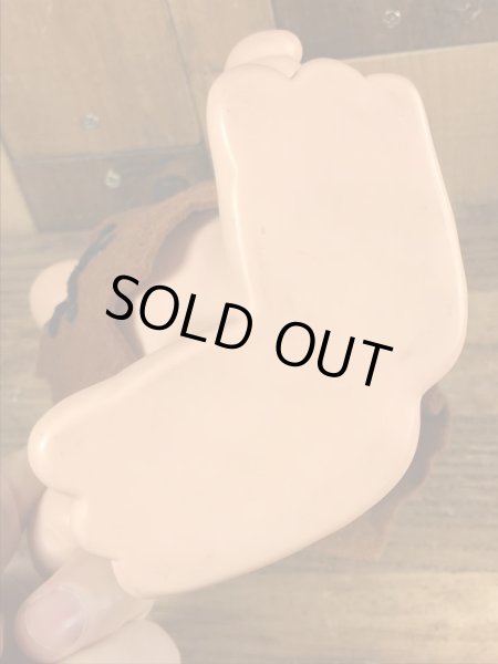 70’sのフリントストーンのバーニーのヴィンテージの貯金箱フィギュア