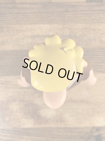 70年代頃のフリントストーンのバーニーのビンテージのコインバンクドール