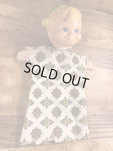 60年代頃のフリントストーンのバンバンのビンテージのハンドパペットドール