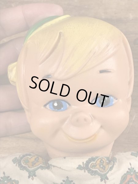 60年代頃のフリントストーンのバンバンのビンテージのハンドパペットドール