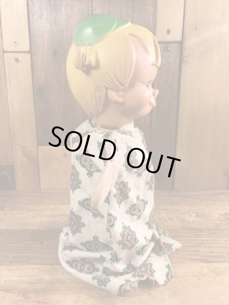 60年代頃のフリントストーンのバンバンのビンテージのハンドパペットドール