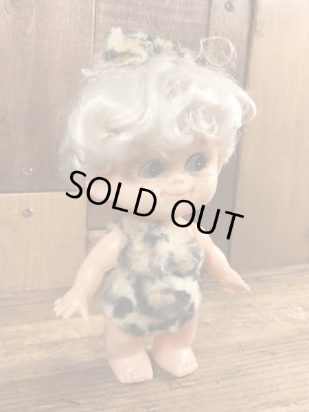 60~70年代頃のフリントストーンに似た原始人のビンテージのドール