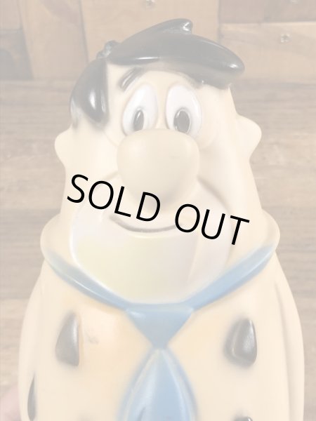 70年代頃のフリントストーンのフレッドのビンテージのスクイーズドール