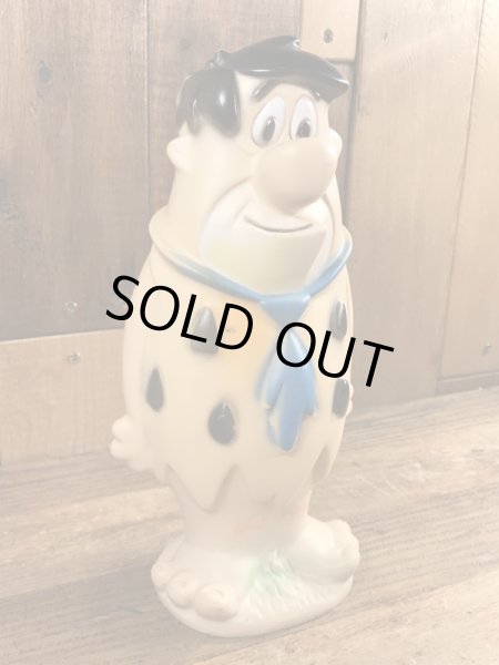 70年代頃のフリントストーンのフレッドのビンテージのスクイーズドール