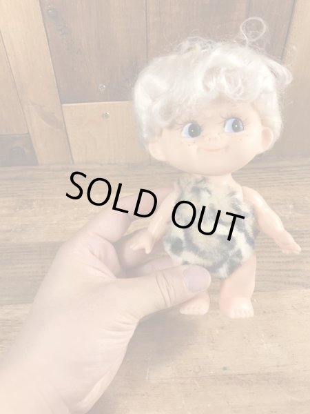 60~70’sのフリントストーンに似た原始人のヴィンテージのフィギュア