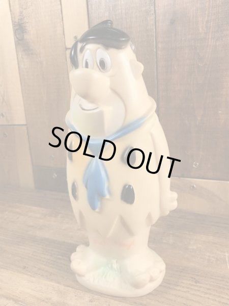 70’sのフリントストーンのフレッドのヴィンテージのスクイーズフィギュア