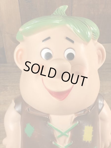 60年代頃のフリントストーンのバーニーのビンテージのラバーフィギュア