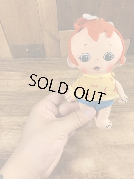 70’sのフリントストーンのペブルスのヴィンテージのぬいぐるみ