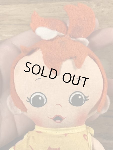 70年代頃のフリントストーンのペブルスのビンテージのミニラグドール