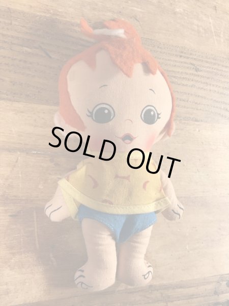 70年代頃のフリントストーンのペブルスのビンテージのミニラグドール