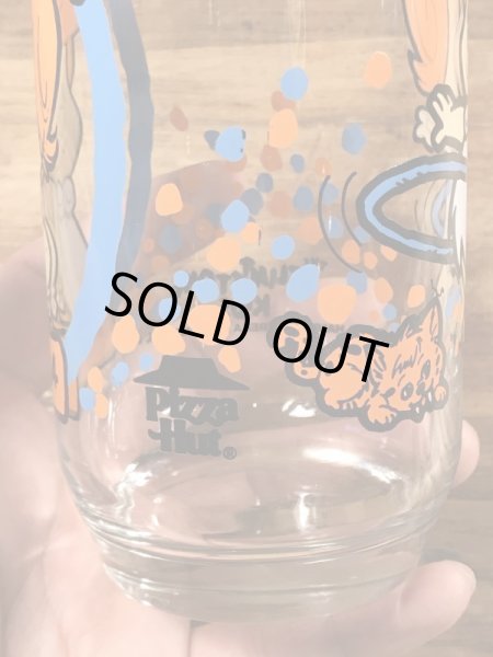 80’sのフリントストーンキッズのウィルマのヴィンテージのガラスコップ