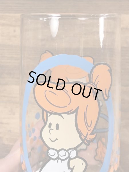 80年代頃のフリントストーンキッズのウィルマのビンテージのグラス