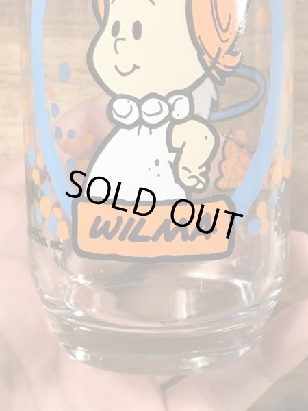 80’sのフリントストーンキッズのウィルマのヴィンテージのガラスコップ