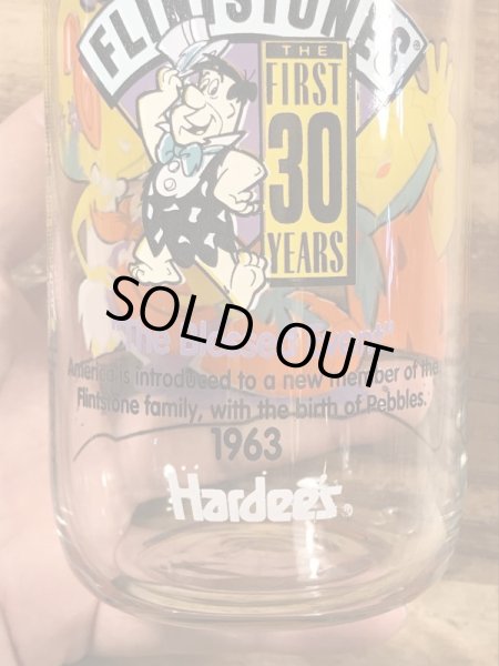 90’sのフリントストーンのヴィンテージのガラスコップ