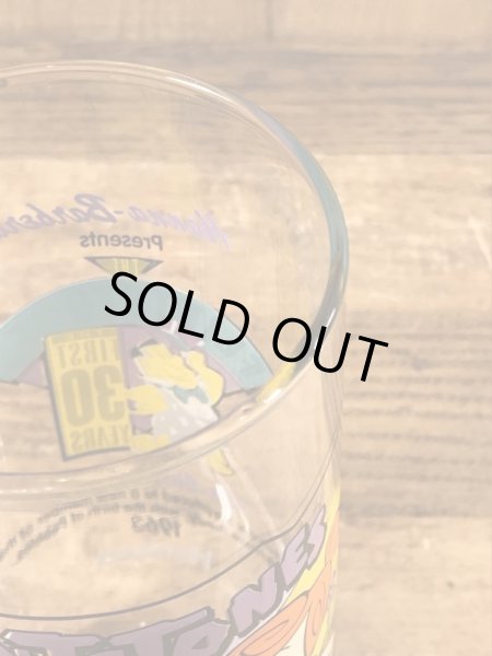 90’sのフリントストーンのヴィンテージのガラスコップ