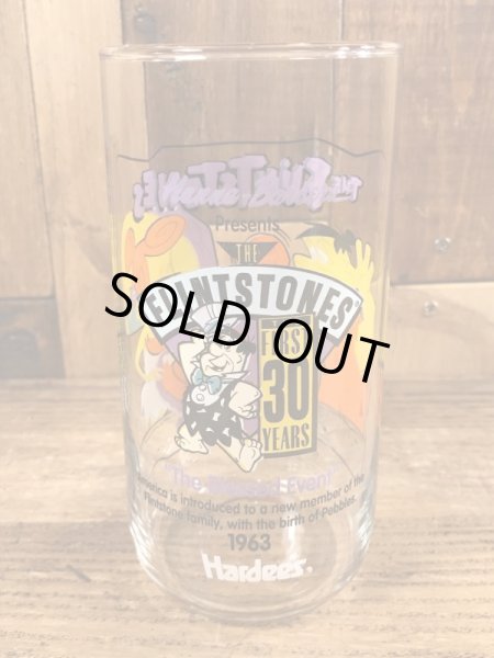 90’sのフリントストーンのヴィンテージのガラスコップ