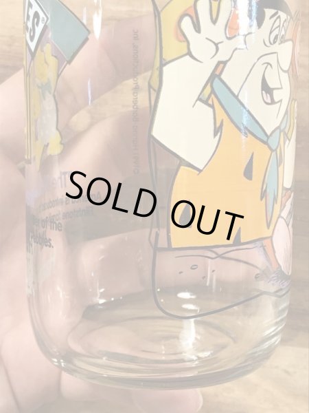 90’sのフリントストーンのヴィンテージのガラスコップ