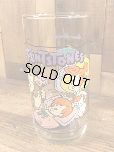 90’sのフリントストーンのヴィンテージのガラスコップ