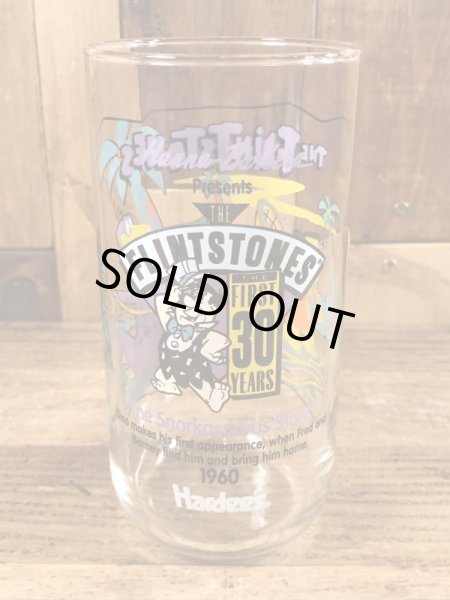 90’sのフリントストーンのヴィンテージのガラスコップ