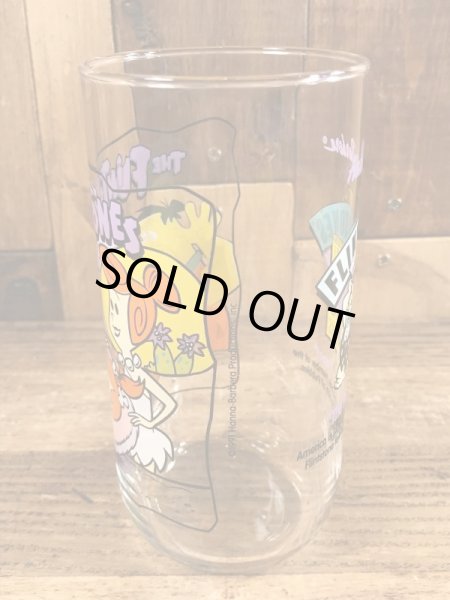 90’sのフリントストーンのヴィンテージのガラスコップ