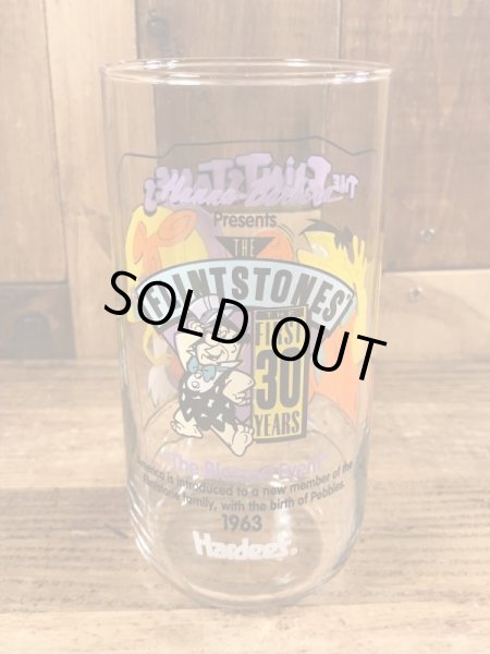 90’sのフリントストーンのヴィンテージのガラスコップ