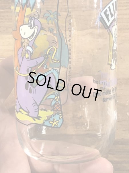 90’sのフリントストーンのヴィンテージのガラスコップ