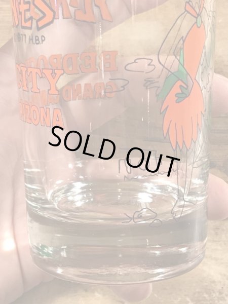 70’sのフリントストーンのヴィンテージのグラス