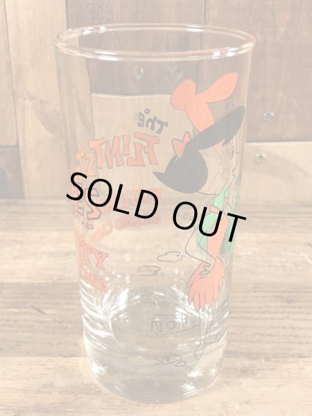 70年代頃のフリントストーンのビンテージのガラスコップ