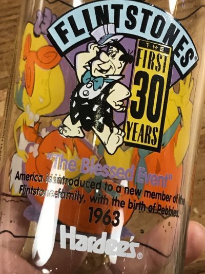 画像2: The Flintstones The First 30 Years “The Blessed Event” Glass　フリントストーン　ビンテージ　グラス　ガラスコップ　90年代