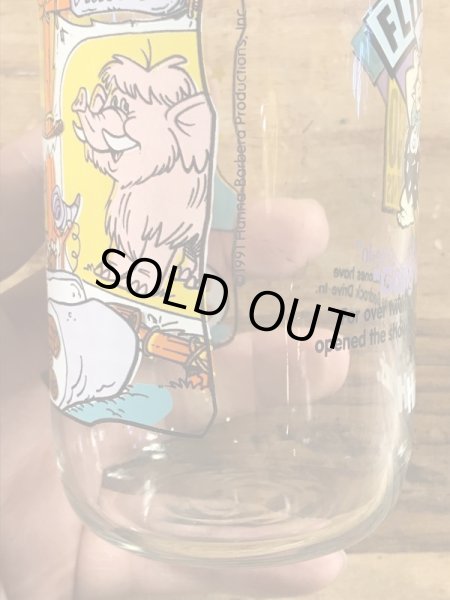 90’sのフリントストーンのヴィンテージのガラスコップ