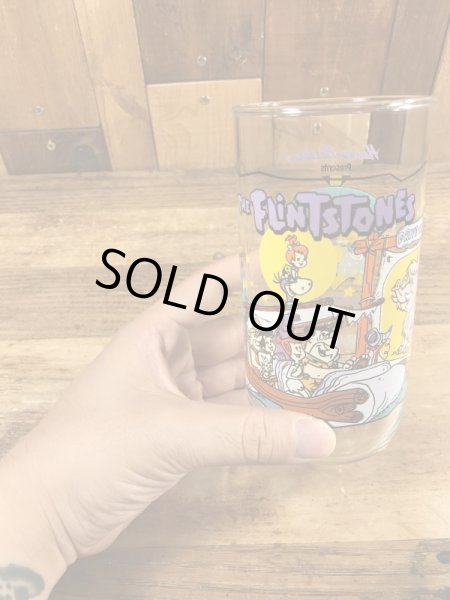 90’sのフリントストーンのヴィンテージのガラスコップ
