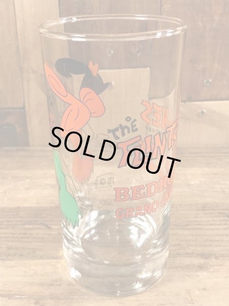 70’sのフリントストーンのヴィンテージのグラス