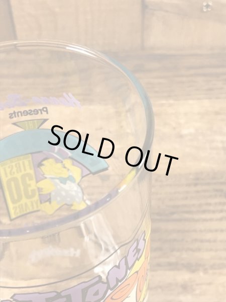 90’sのフリントストーンのヴィンテージのガラスコップ