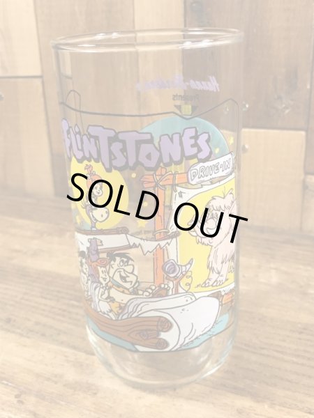 90’sのフリントストーンのヴィンテージのガラスコップ