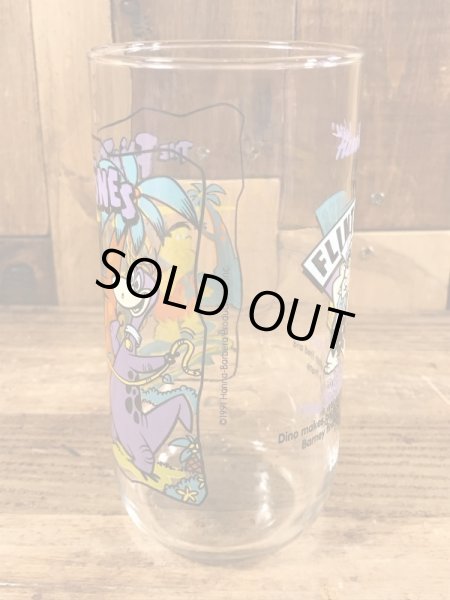 90’sのフリントストーンのヴィンテージのガラスコップ