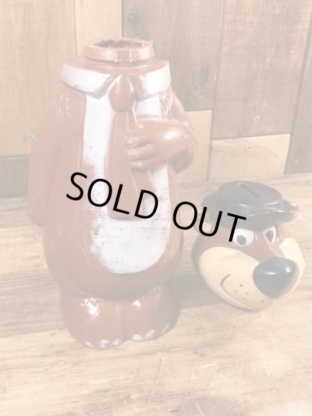 60年代頃のハンナバーベラのヨギベアのビンテージの貯金箱フィギュア