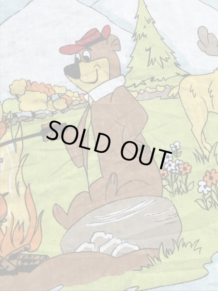 70’sのハンナバーベラのヨギベアのヴィンテージのベッドシーツ