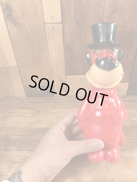 60’sのハンナバーベラのハックルベリーハウンドのヴィンテージの貯金箱フィギュア