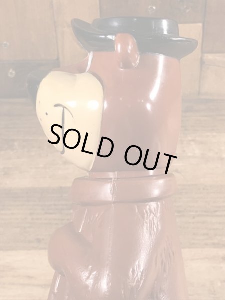 60’sのハンナバーベラのヨギベアのヴィンテージの貯金箱フィギュア