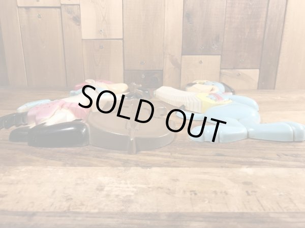 70’sのハンナバーベラのハックルベリーハウンドのヴィンテージのウォールデコセット