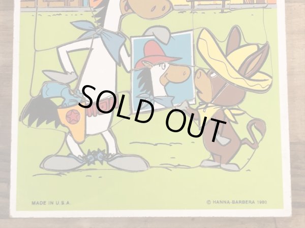 80’sのハンナバーベラのクイックドローマッグロウのヴィンテージのウッドパズル